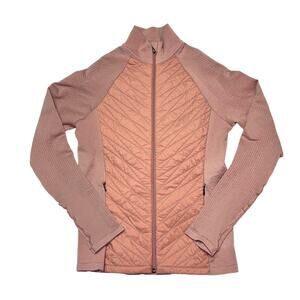 Athleta Flurry Force Insulated PrimaLoft Jacket Womens Small Dusty Rose Pink Zip